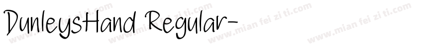 DunleysHand Regular字体转换